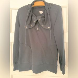 Banana Republic black snap cowl neck sweatshirt, Size M